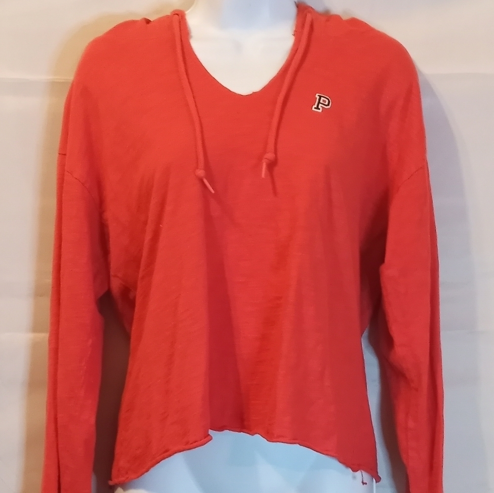 Vs pink crop hoodie